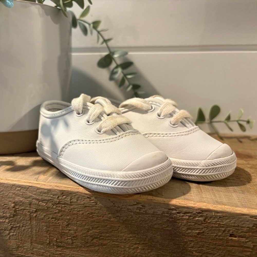 Baby Keds White Lace up Sneakers